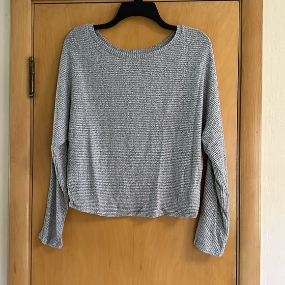 garage grey oversized ribbed long sleeve tee! - Picture 1 of 3